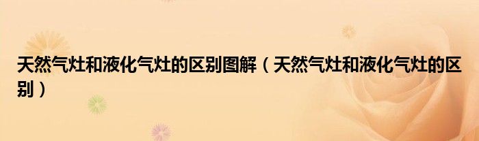 天然气灶和液化气灶的区别图解（天然气灶和液化气灶的区别）