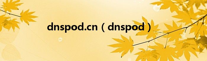 dnspod.cn（dnspod）