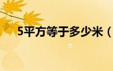 5平方等于多少米（一平方等于多少米）