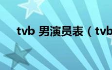 tvb 男演员表（tvb男演员名字及照片）