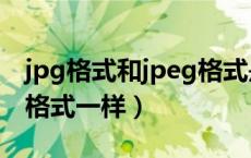 jpg格式和jpeg格式是一样的吗（jpg和jpeg格式一样）