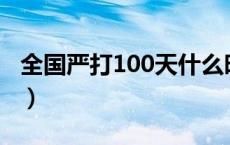 全国严打100天什么时候开始执行（全国严打）