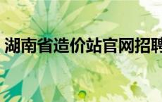 湖南省造价站官网招聘（湖南省造价站官网）