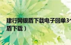 建行网银盾下载电子回单3个月有两页怎么回事（建行网银盾下载）