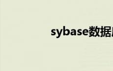 sybase数据库（sybase）