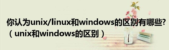 你认为unix/linux和windows的区别有哪些?（unix和windows的区别）