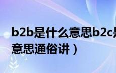 b2b是什么意思b2c是什么意思（b2b是什么意思通俗讲）