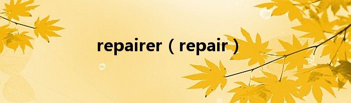 repairer（repair）