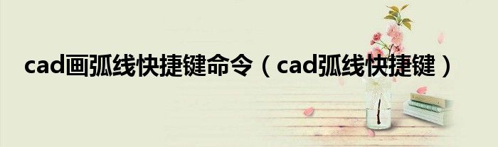 cad画弧线快捷键命令（cad弧线快捷键）