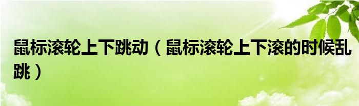 鼠标滚轮上下跳动（鼠标滚轮上下滚的时候乱跳）