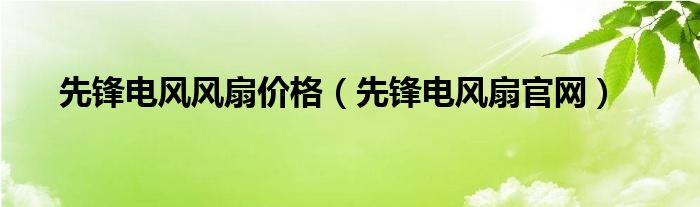 先锋电风风扇价格（先锋电风扇官网）