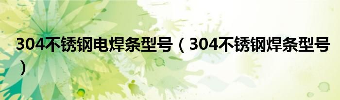 304不锈钢电焊条型号（304不锈钢焊条型号）