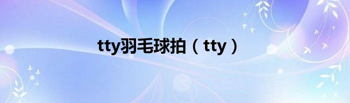 tty羽毛球拍（tty）