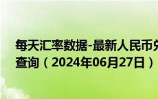 每天汇率数据-最新人民币兑换吉尔吉斯斯坦索姆汇率汇价查询（2024年06月27日）