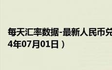 每天汇率数据-最新人民币兑换南非兰特汇率汇价查询（2024年07月01日）