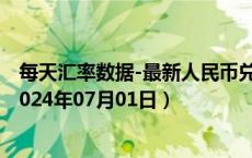 每天汇率数据-最新人民币兑换立陶宛立特汇率汇价查询（2024年07月01日）