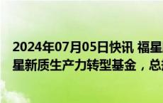 2024年07月05日快讯 福星股份：拟与融汉工锦共同设立福星新质生产力转型基金，总规模不超20亿元