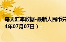 每天汇率数据-最新人民币兑换汤加潘加汇率汇价查询（2024年07月07日）