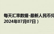 每天汇率数据-最新人民币兑换蒙古图格里克汇率汇价查询（2024年07月07日）