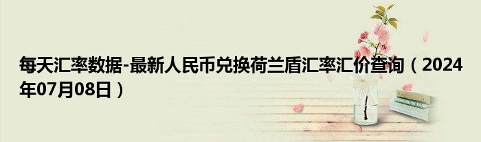 每天汇率数据-最新人民币兑换荷兰盾汇率汇价查询（2024年07月08日）