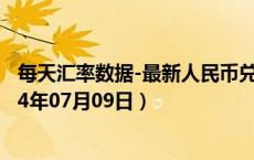 每天汇率数据-最新人民币兑换阿富汗尼汇率汇价查询（2024年07月09日）