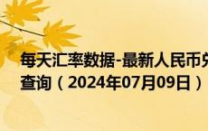 每天汇率数据-最新人民币兑换吉尔吉斯斯坦索姆汇率汇价查询（2024年07月09日）