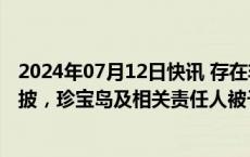 2024年07月12日快讯 存在非经营性资金占用且未按规定信披，珍宝岛及相关责任人被予以通报批评