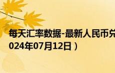 每天汇率数据-最新人民币兑换俄罗斯卢布汇率汇价查询（2024年07月12日）