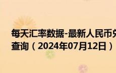 每天汇率数据-最新人民币兑换特立尼达多巴哥元汇率汇价查询（2024年07月12日）