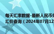 每天汇率数据-最新人民币兑换委内瑞拉主权玻利瓦尔汇率汇价查询（2024年07月12日）