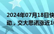 2024年07月18日快讯 高铁轨交概念局部异动，交大思诺涨近10%