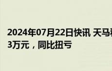 2024年07月22日快讯 天马科技：上半年归母净利润5606.93万元，同比扭亏