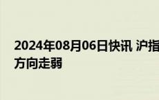 2024年08月06日快讯 沪指翻绿，网约车 贵金属 大金融等方向走弱