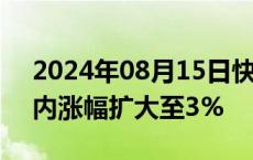 2024年08月15日快讯 焦煤期货主力合约日内涨幅扩大至3%