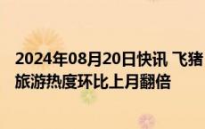 2024年08月20日快讯 飞猪：黑神话：悟空上线当天，山西旅游热度环比上月翻倍