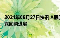 2024年08月27日快讯 A股股票回购一览：昨日47家公司披露回购进展