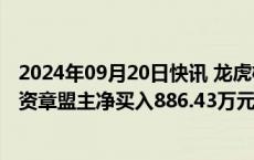 2024年09月20日快讯 龙虎榜丨弘业期货今日涨停，知名游资章盟主净买入886.43万元