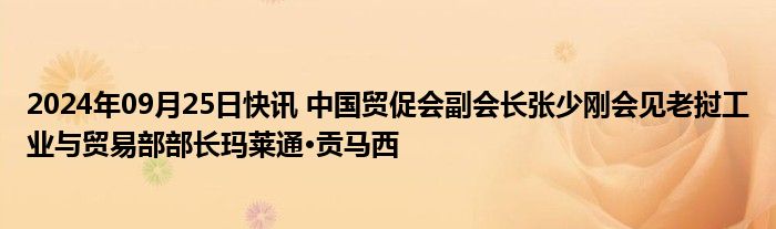 2024年09月25日快讯 中国贸促会副会长张少刚会见老挝工业与贸易部部长玛莱通·贡马西