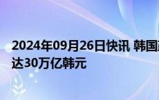 2024年09月26日快讯 韩国政府修正税收收入预期，缺口或达30万亿韩元