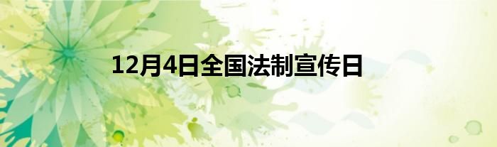 12月4日全国法制宣传日