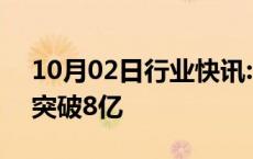 10月02日行业快讯:2024年国庆档新片票房突破8亿