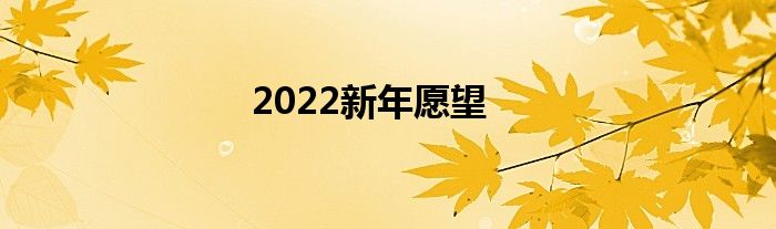 2022新年愿望