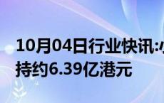 10月04日行业快讯:小鹏汽车：获摩根大通增持约6.39亿港元