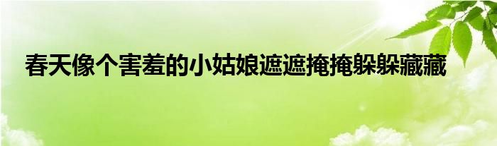 春天像个害羞的小姑娘遮遮掩掩躲躲藏藏