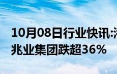 10月08日行业快讯:港股内房股持续下跌，佳兆业集团跌超36%