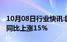 10月08日行业快讯:国庆假期滴滴打车订单量同比上涨15%