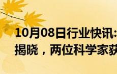 10月08日行业快讯:2024年诺贝尔物理学奖揭晓，两位科学家获奖