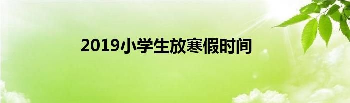 2019小学生放寒假时间