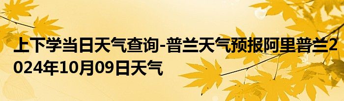 上下学当日天气查询-普兰天气预报阿里普兰2024年10月09日天气