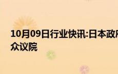 10月09日行业快讯:日本政府召开临时内阁会议，决定解散众议院